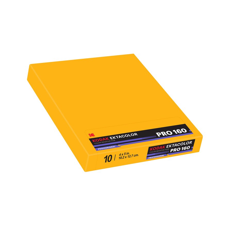 Box of 10 sheets of Kodak Ektacolor Pro 160 4x5.
